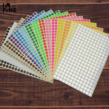 

8/10/13/16/19/25/32/50/100/mm DIY Stickers Colorful Writing Round Sticker Labels Dot Blank Self-adhesive Circle Paper Tag