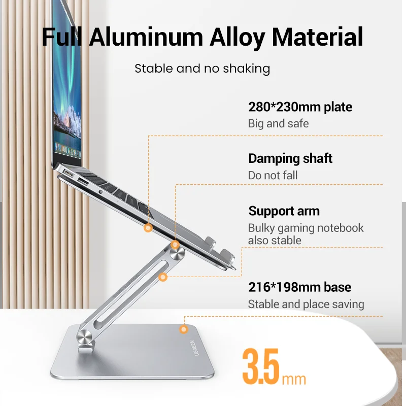 Laptop stand UGREEN Laptop Stand Holder For PC Macbook Air Pro Foldable Vertical Notebook Stand Laptop Support Macbook Pro Tablet