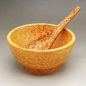 

Vietnam Orthodox School Coconut Coconut Wooden Bowl Mu Die Raw Wood Nothing Paint Resistance Nothing Wax Solid Wood Bowl