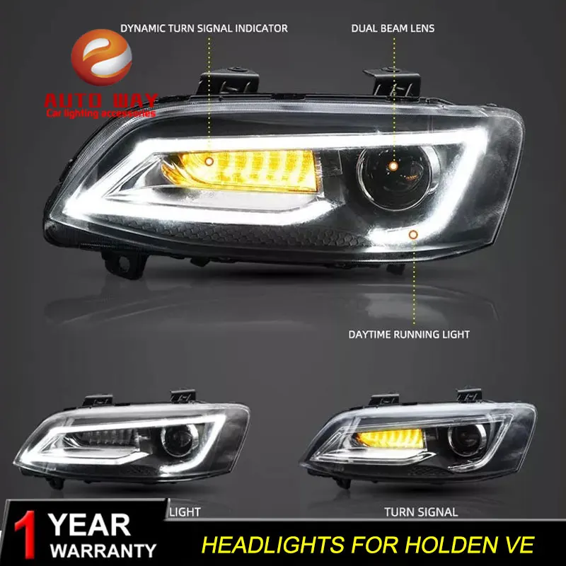Автомобильный Стильный чехол для фары HOLDEN VE 2006-2013 фары HOLDEN VE светодиодный фонарь DRL двойной луч Биксенон HID