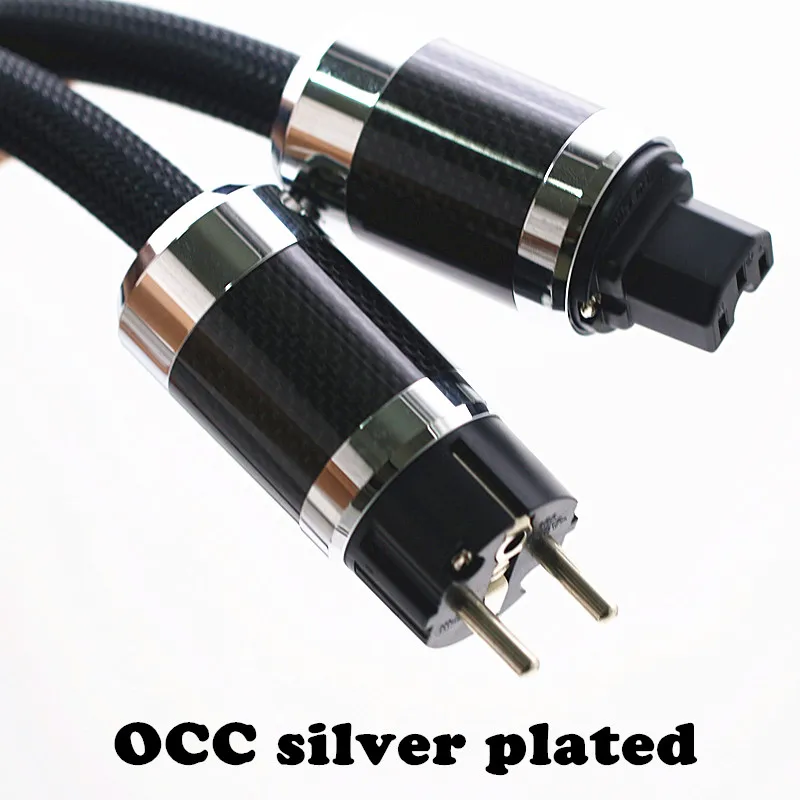 Серебряный цвет SPO-12MF OCC посеребренный усилитель температуры CD шнур питания HIFI