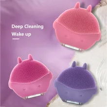 Новое поступление мини Электрический Уход за лицом Чистящая Щетка массажная стиральная машина Водонепроницаемый силиконовый инструмент для чистки лица в продаже