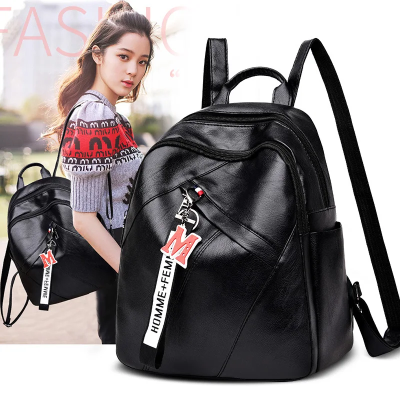 

Hand Bags2019 New Style Trend of Fashion Car Suture Backpack Versatile Casual WOMEN'S Bag
