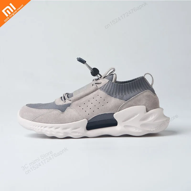  Xiaomi mijia fashion retro running shoes through the cool flying woven leather stitching high elast