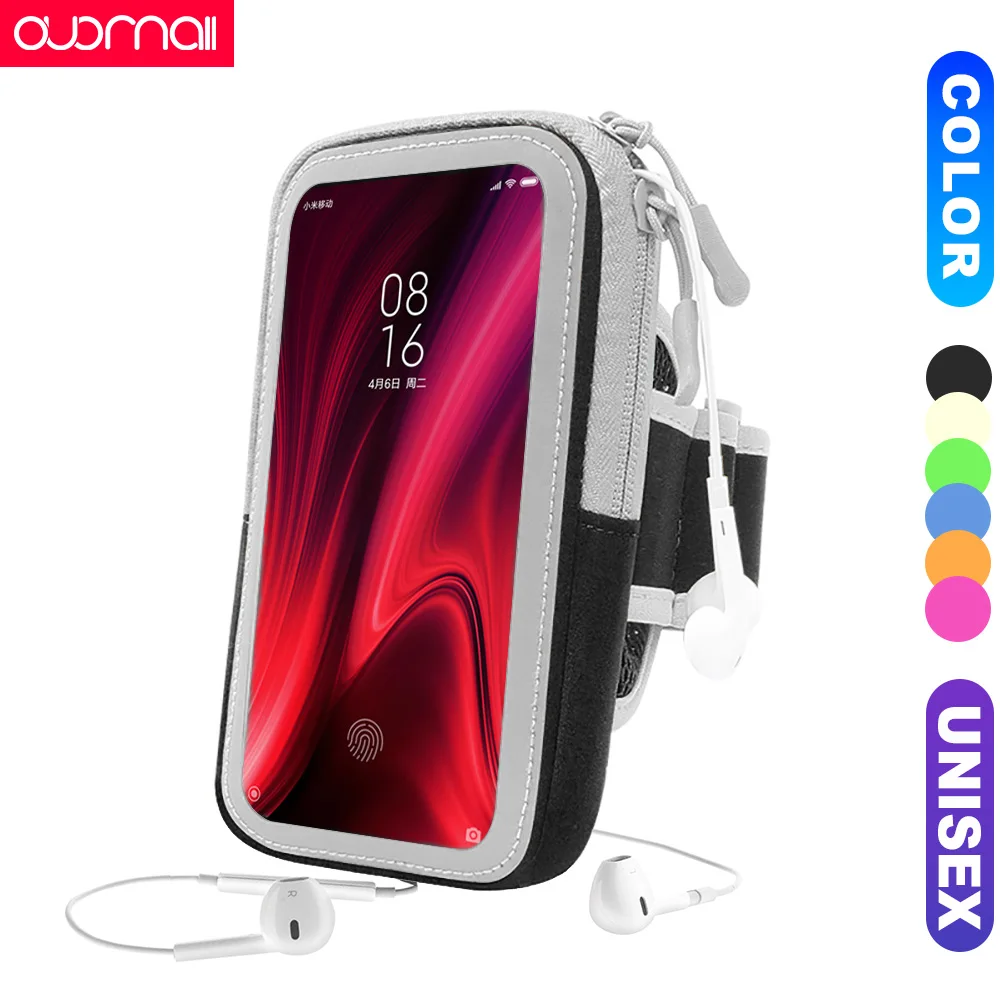 

running armbag Redmi K20/Pro Note 8 7 Pro 6 5 Sports arm bag for xiaomi 5A 5s 6Plus 4 3S mobile phone bag outdoor workout Unisex