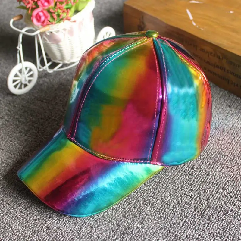 Прямая поставка, кожаная кепка, осенняя разноцветная бейсбольная кепка, уличная танцевальная Кепка, хип-хоп кепка, уличная Кепка От Солнца, Спортивная Кепка