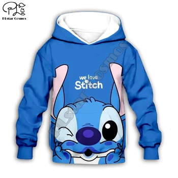 

Kids Cloth Anime kawaii Lilo Stitch 3d hoodies/boy sweatshirt Cartoon Hot Movie style-7