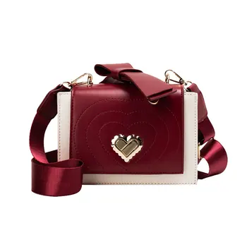 

Elegant Female Bow Tote Bag 2020 Fashion New Quality PU Leather Women's Designer Handbag Contrast color Shoulder Messenger bags