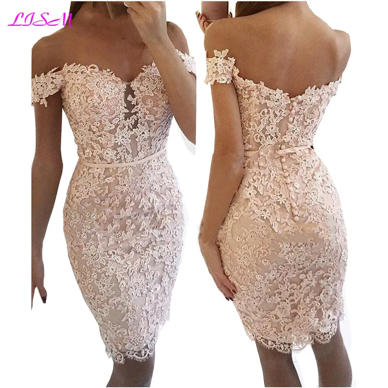 light pink formal dresses knee length