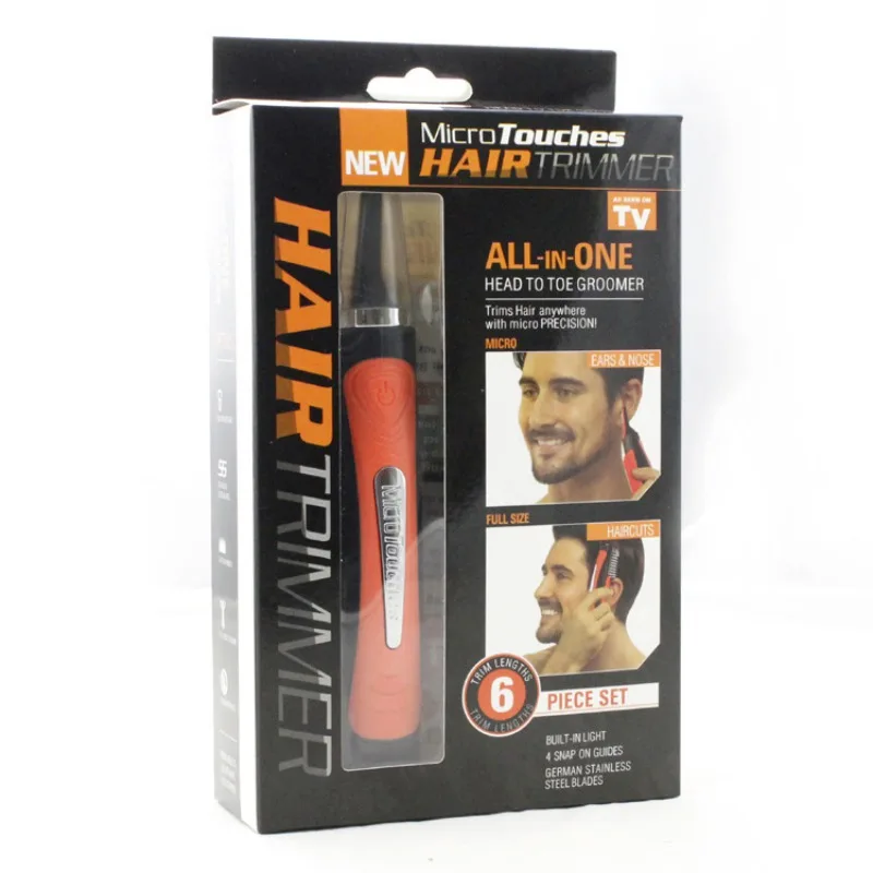 

Men's Nose Ear Trimmer Hair Shaving Machine with LED Lamp On Both Heads Nose Hair Shaving Apparatus Trimmer new