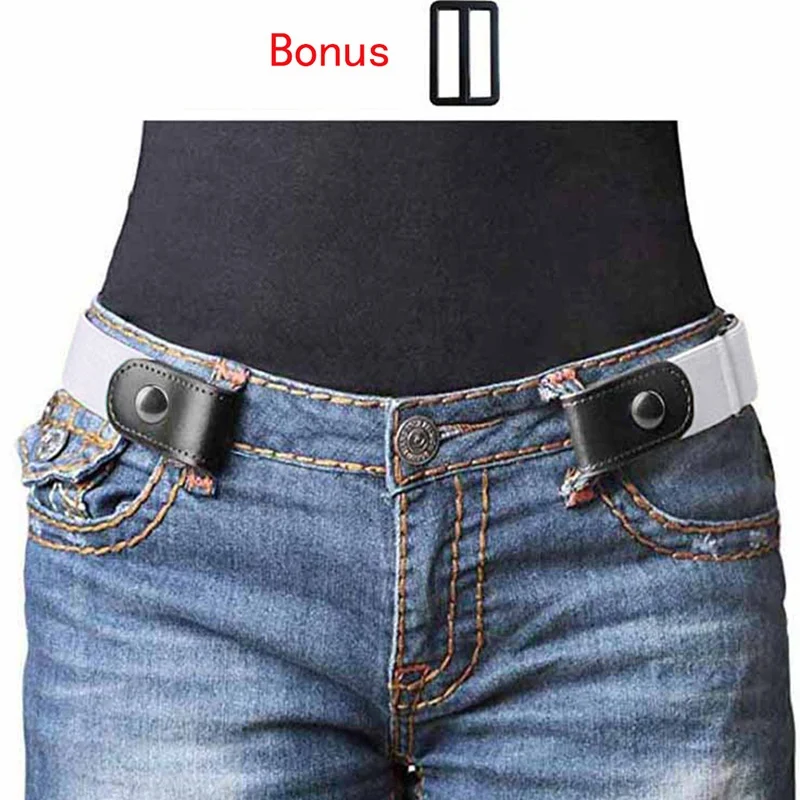 Invisible Lazy Buckle-Free Elastic Waist Belt Stretchy Women Men Jeans Pants Dress Waistband Adjustable No Hassle