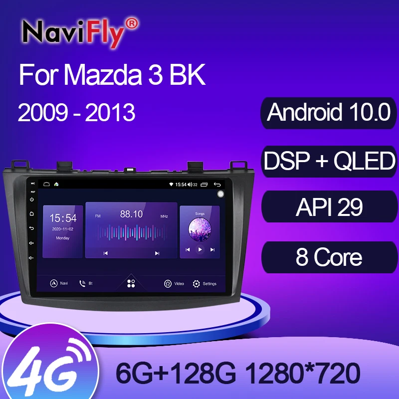 NaviFly 7862 QLED 1280*720 6 ГБ + 128 Гб Carplay Android 10 автомобильный стерео головное устройство GPS