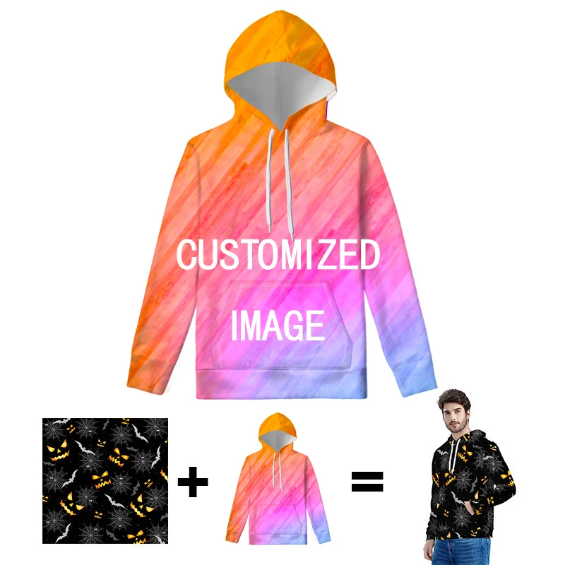 THIKIN с принтом воющего волка под луной толстовки мужские повседневные Модные уличные Топы пуловеры весенний спортивный костюм - Цвет: custom