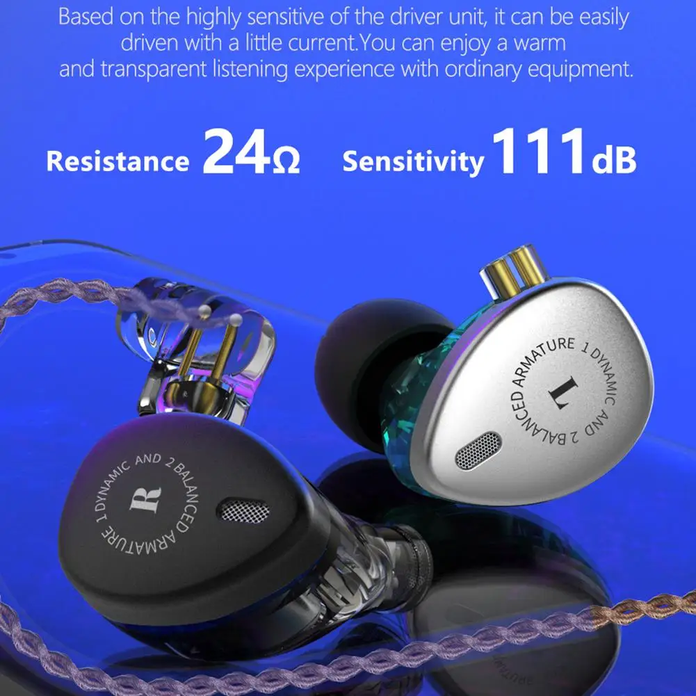 2019 KBEAR KB06 2BA+1DD Hybrids In Ear Earphone HIFI Sport Earphone