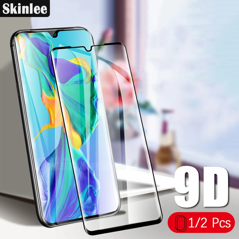 Защита экрана Skinlee для Mi Note 10 Lite стеклянная пленка закаленное стекло изогнутый