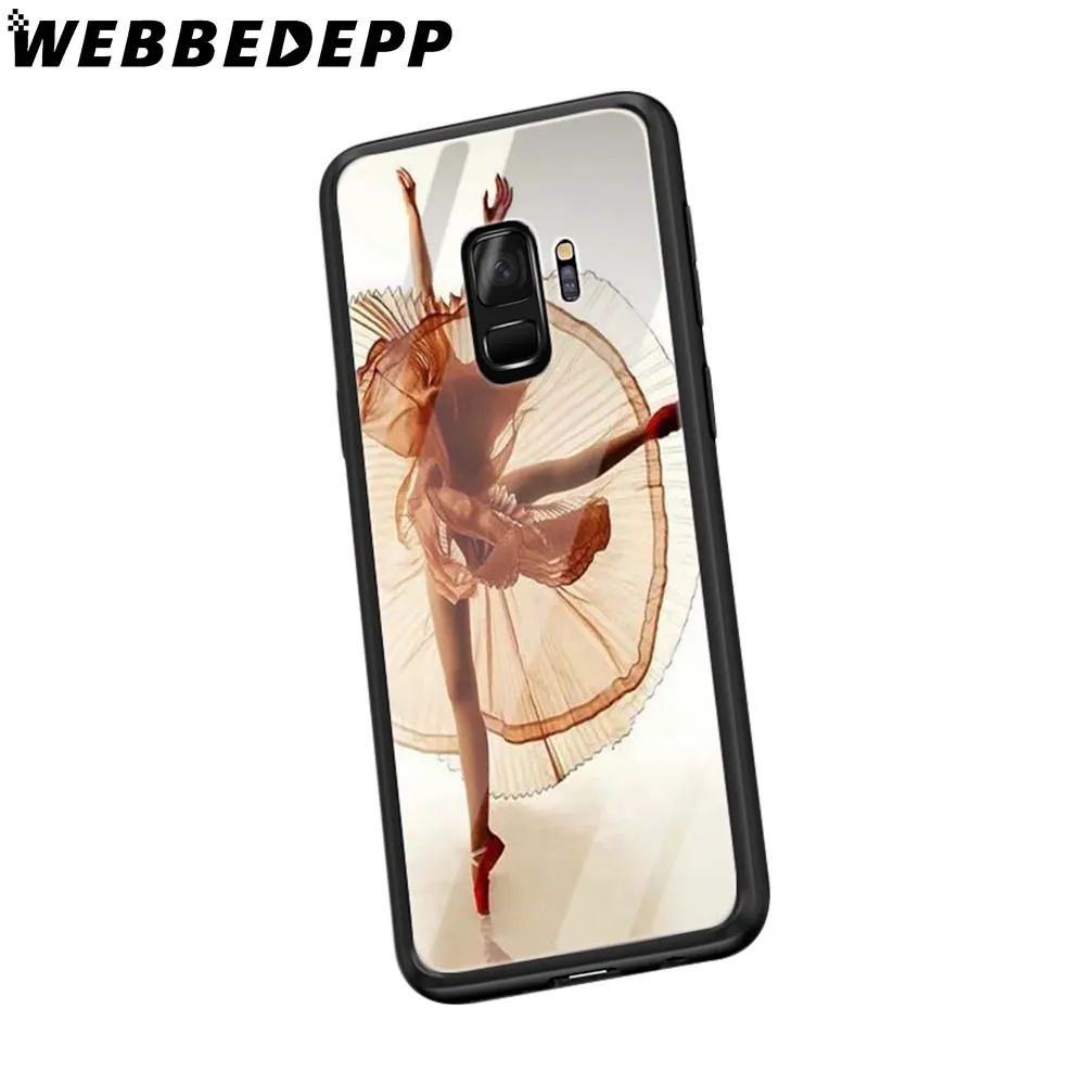 TG7 WEBBEDEPP Танцующая балерина закаленное Стекло чехол для Samsung Galaxy S8 S9 S10 плюс S7 Edge Note 8 9 A10 A20 A50 A70 крышка - Цвет: TG7