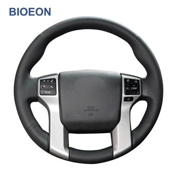 

Hand Stitch Black PU Artificial Leather Car Steering Wheel Cover for Toyota Land Cruiser Prado Tundra Tacoma 4Runner Sequoia