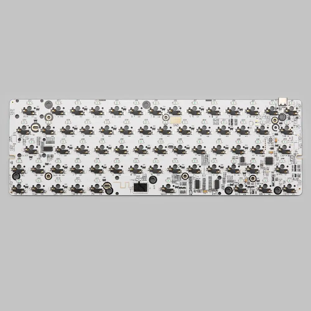 KBDfans Новое поступление GK64 pcb RGB 60% 64 клавиши горячий обмен PCB diy механическая