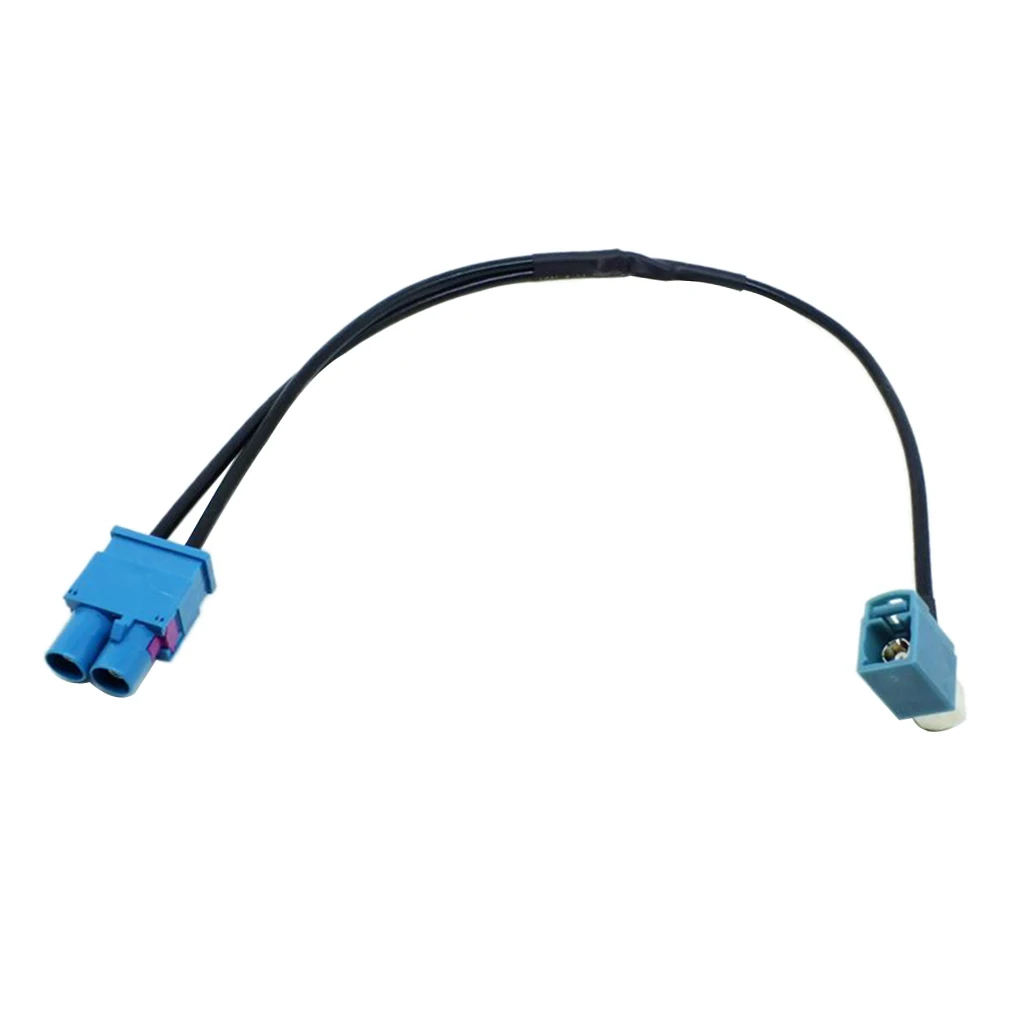Radio / Navigation Antenna Aerial Adapter Double Fakra Male Plug For VW Audi