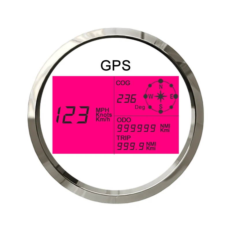 GPS 속도계, 나침반 디지털 0 299 노트 해양 보트용