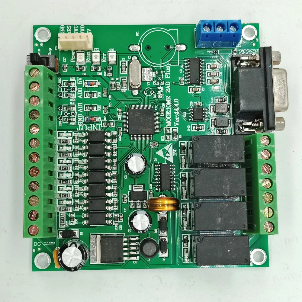 Программируемый логический контроллер plc FX2N 10MR STM32 MCU 6 вход 4 выход AD 0 10 В контроль