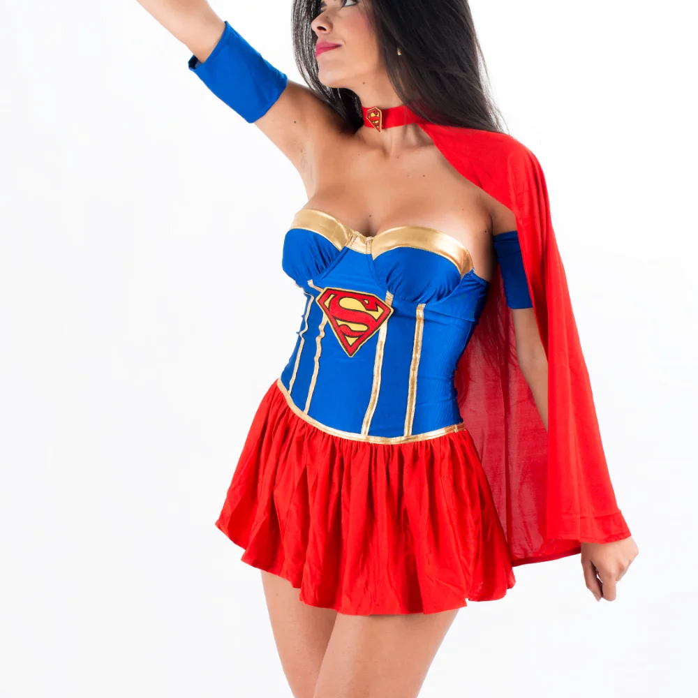 

Women Halloween Party Movie Justice Wonder Fantasia Fancy Dress League Superhero Superwomen Costume S-3XL