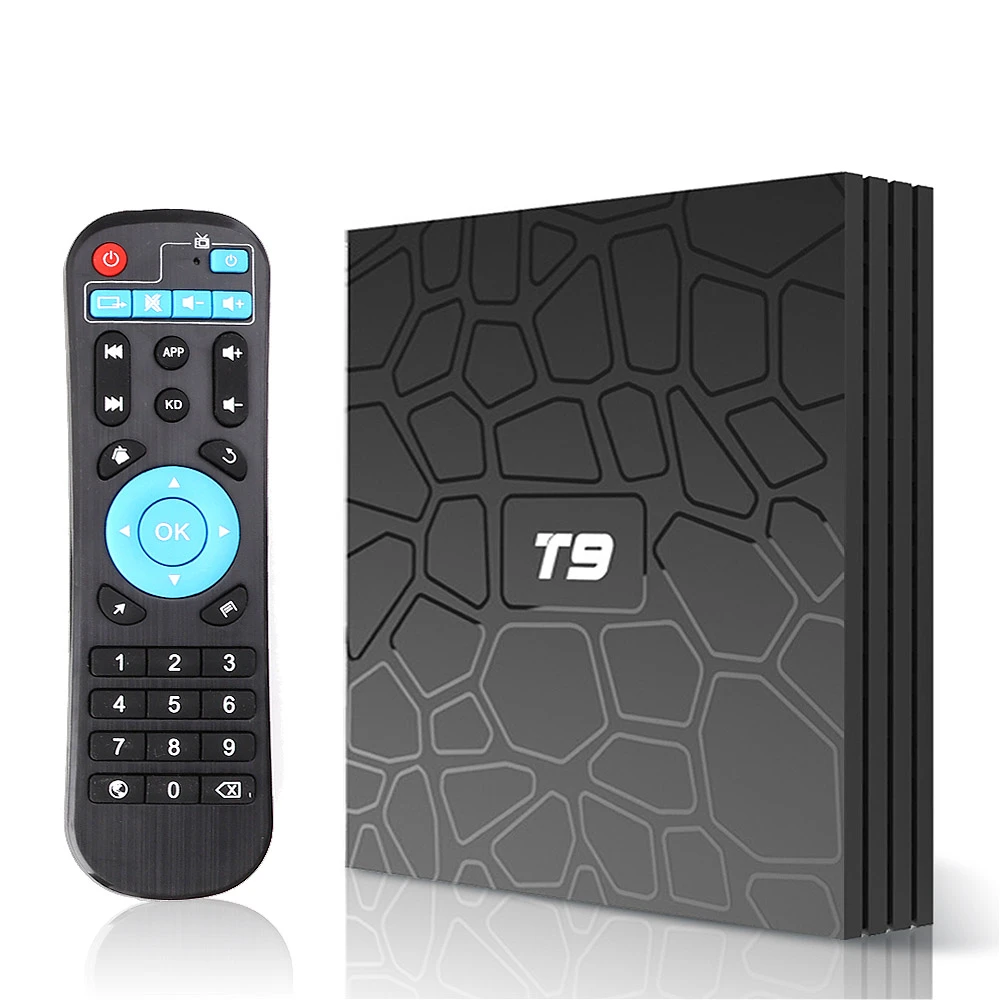 Один год для IPTV подписка Европа T9 ТВ Box Android 8,1 RK3328 Quad core 4G 32G 64G Wi-Fi HD 3D 4 K H.265 BT Smart Set top box