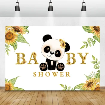 

Baby Shower Photographic Backgrounds For 1st Birthday Party Sunflowers Portrait Customized Photo Backdrops For Photo Studio
