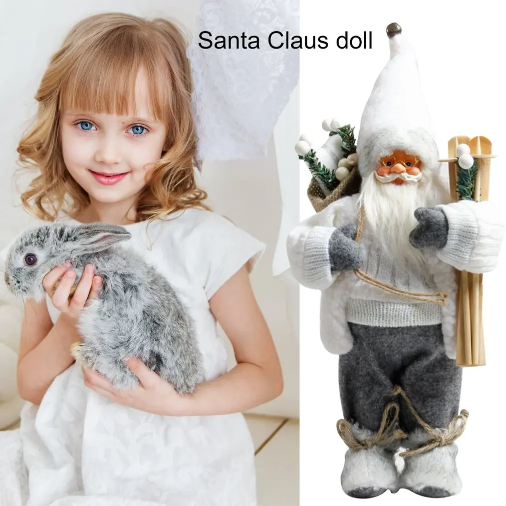 30 см Рождественское украшение имитация Санта-Клауса кукла старый человек плюшевая фигурка анимированная кукла украшение