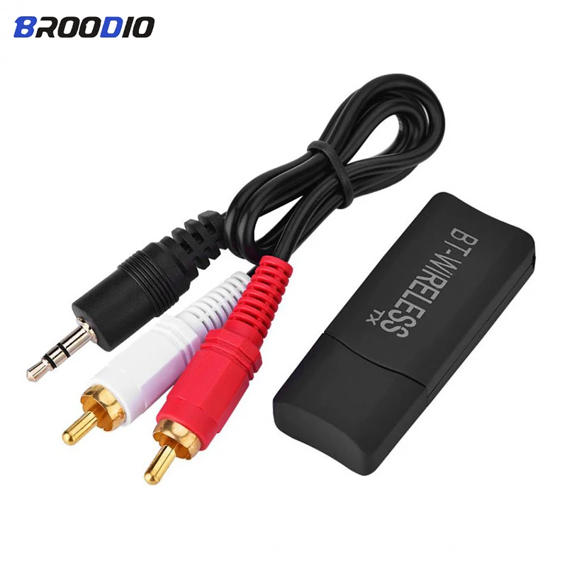 

USB Audio Bluetooth Transmitter 2 in 1 Stereo Wireless Adapter Dongle Transmitter 3.5mm AUX Jack For TV Tablet PC Driver-Free
