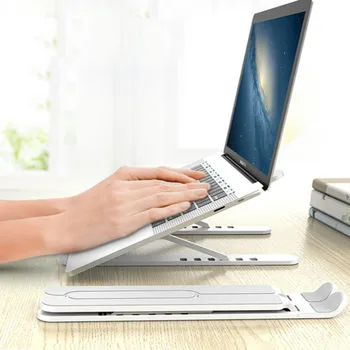 

For Macbook 11-17.3 Inch Multi-gear Height Adjustment Foldable Cooling Bracket Riser Base Portable Plastic Silicone Anti-slipIs