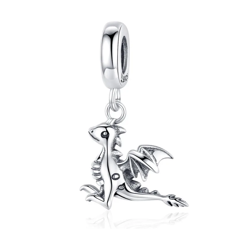 Браслет Pandora, серебро 925,, CZ, папайя, собака, следы, кости, зубы, бусины, S925 Glof, навсегда, любовь, свадьба, сердце, подвески - Цвет: aas1322
