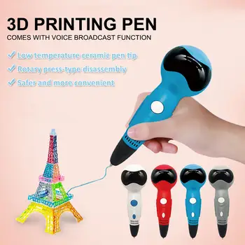 

3D Pen LCD Screen DIY 12V 3D Printing Pens ABS PLA Filaments Arts Design Drawing for the Kids Creative Child Education Toy Gifts