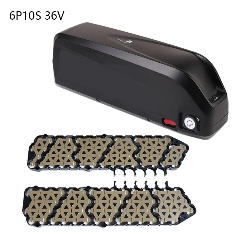 SSE-077 E-bike battery box 48V/36V Hailong case 13S 5P 10S 6P nickel belt 18650 holder Can hold 65 cell |