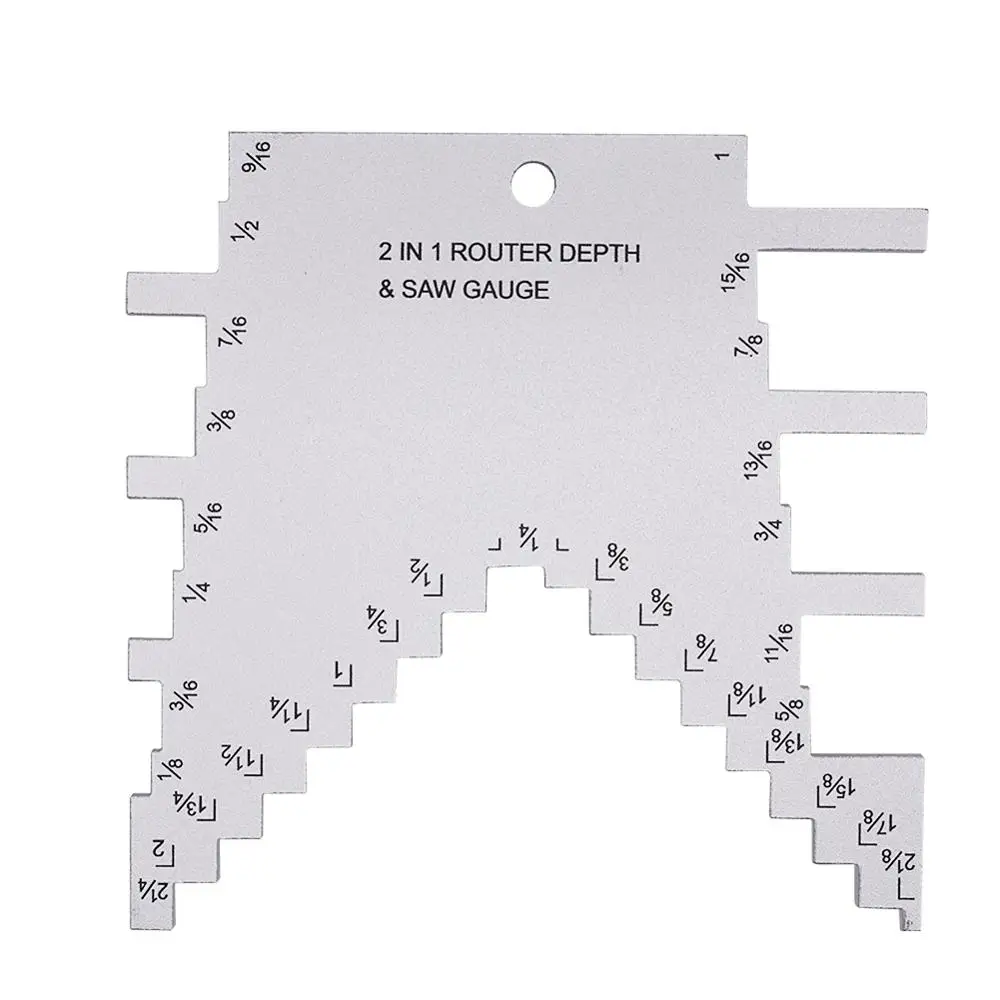 2 In 1 Aluminum Step Depth Gauge Wood Tiling Laminate Tiles General