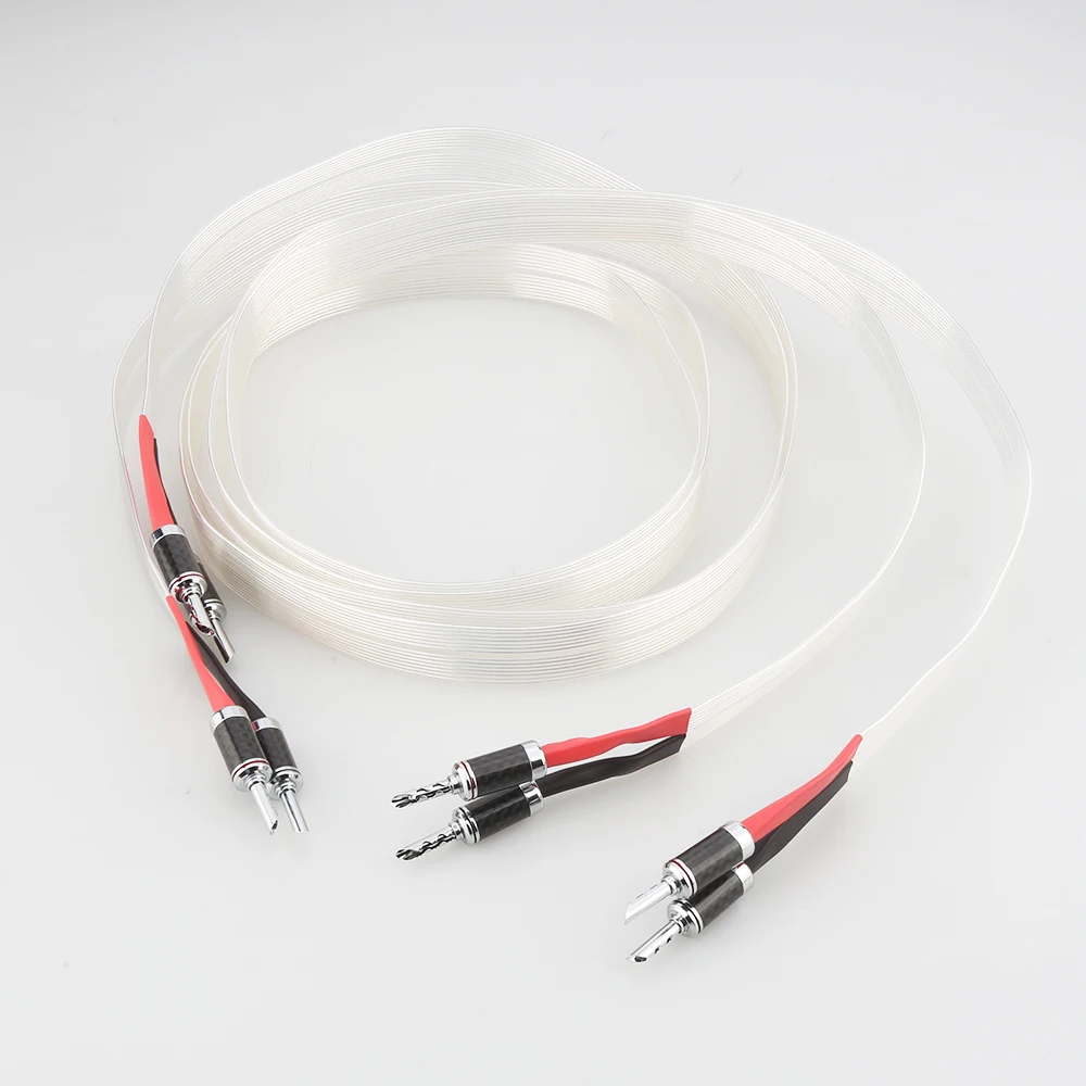 Audiocrast пара HiFi аудио кабель для динамиков OCC посеребренный провод из углеродного