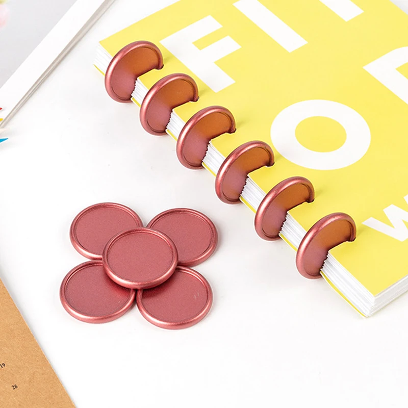 

100PCS Notebook Mushroom Binding Buckle Disc Button Notebook Loose-Leaf 35MM Binding Plastic Ring Notebook Binding