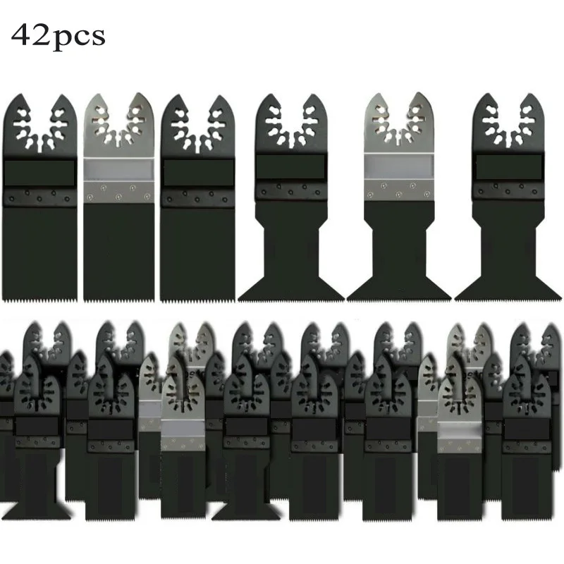 

42pcs/Set Oscillating Multi Tool Accessories Bi-Metal ood/Soft-Metal For Fein