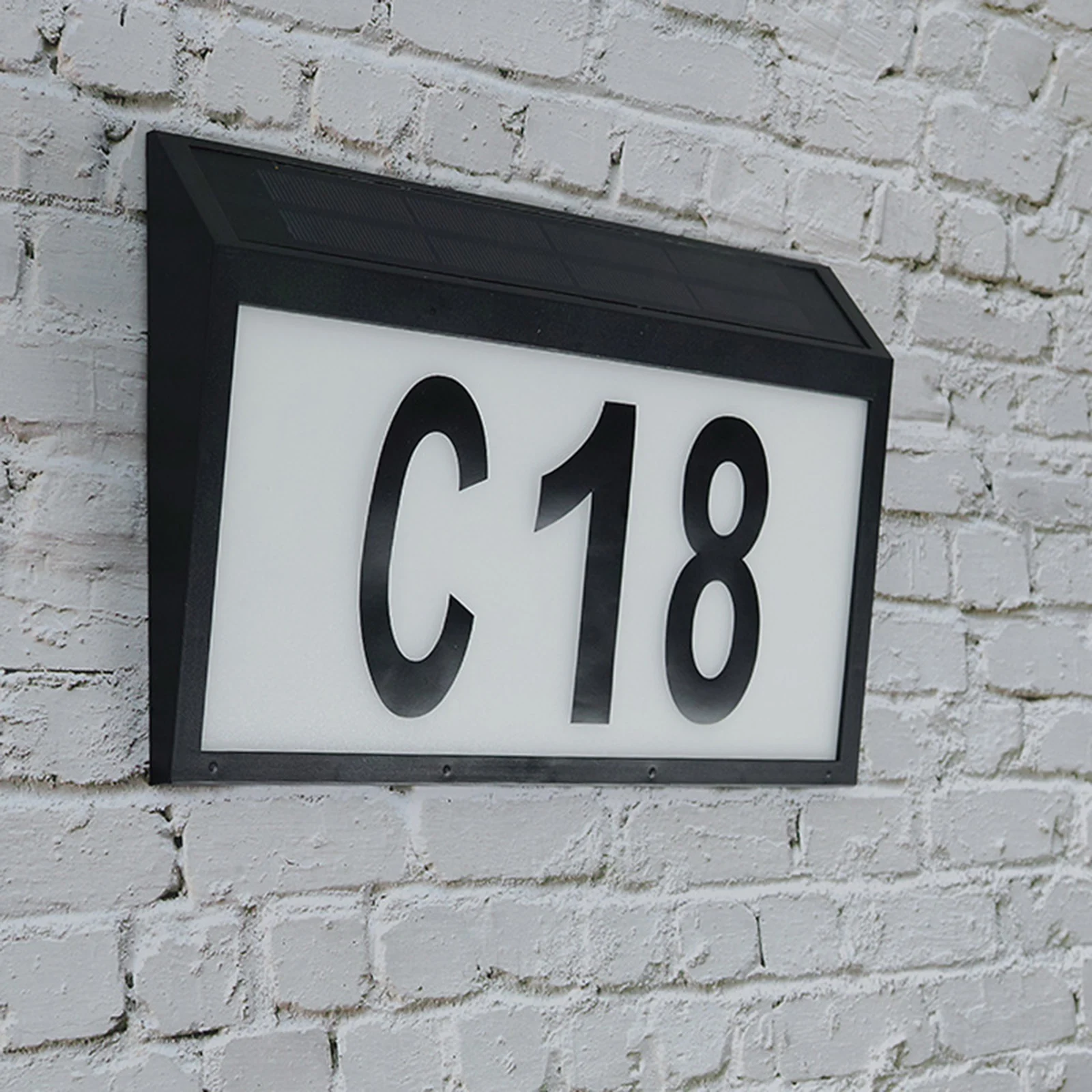 Durable Solar Address Sign Light Doorplate LED House Number 0-9 A-Z Tags | Лампы и освещение