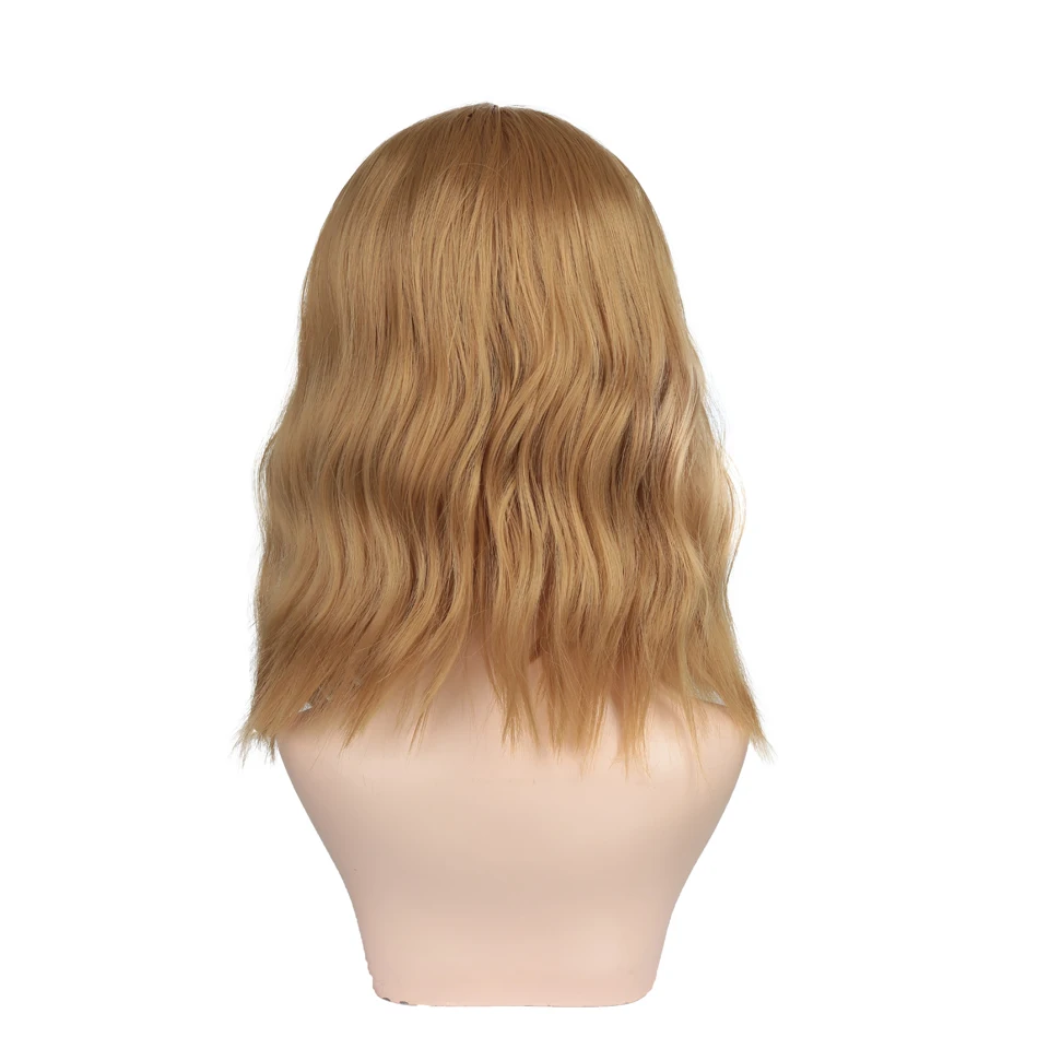MUMUPI женские короткие Натуральные Черные Кудрявые синтетические парики для женщин термостойкие косплей волос Розовый блонд парик - Цвет: Естественный цвет