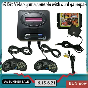

2019 New Retro Mini TV Video Game Console For Sega MegaDrive 16 Bit 600 Different Built-in Classic Games Two Gamepads AV-out