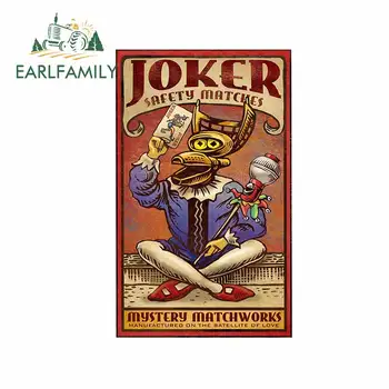 

EARLFAMILY 13cm x 8cm For Joker Poster Anime Car Stickers Sunscreen Decal Waterproof Laptop Personality Occlusion Scratch