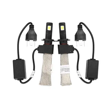

1 Pair Car LED Headlight H7 or H4 Socket 6000K Super Bright COB Auto Headlight Bulb Hi-Lo Beam Waterproof Headlamp
