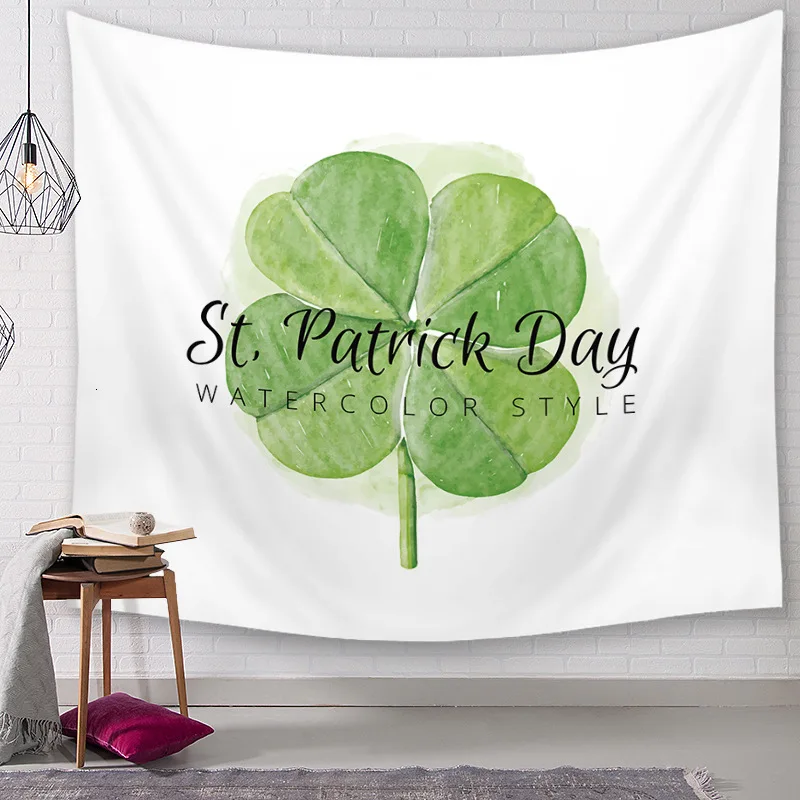 

Tapestry Clover Tropical Plant Wall Hanging Polyester Thin Bohemia Cactus Leaf Print Tapestry Beach Mat Towel Cushion Tapestries