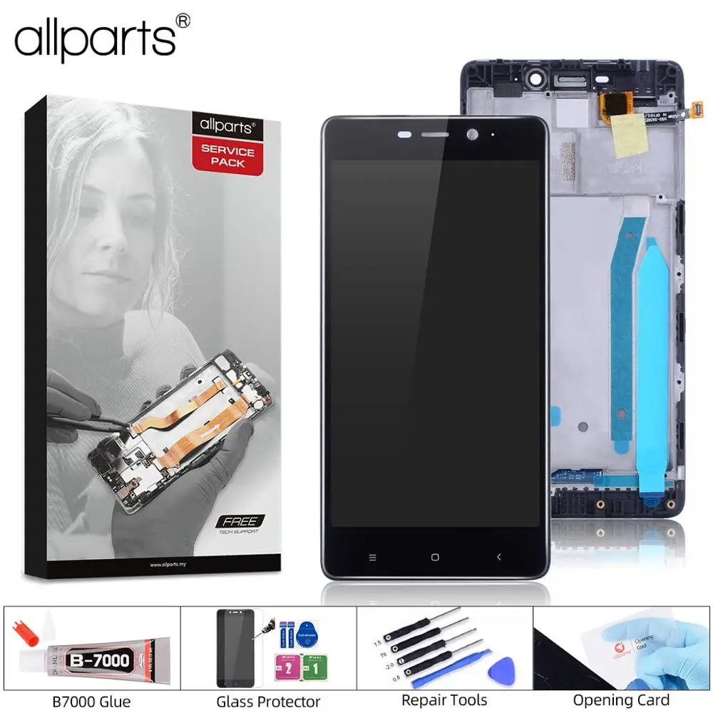 Цена Дисплей для Xiaomi Redmi 4 Pro Prime font b LCD b font в сборе с тачскрином на рамке Оригинал 5.0 черный черный золото