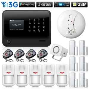 Image 1 - G90B 2.4 3g wifi 3 グラム sim カード gsm gprs sms ワイヤレスホーム家のセキュリティ侵入者警報システムフラッシュサイレン pir とドア検出器