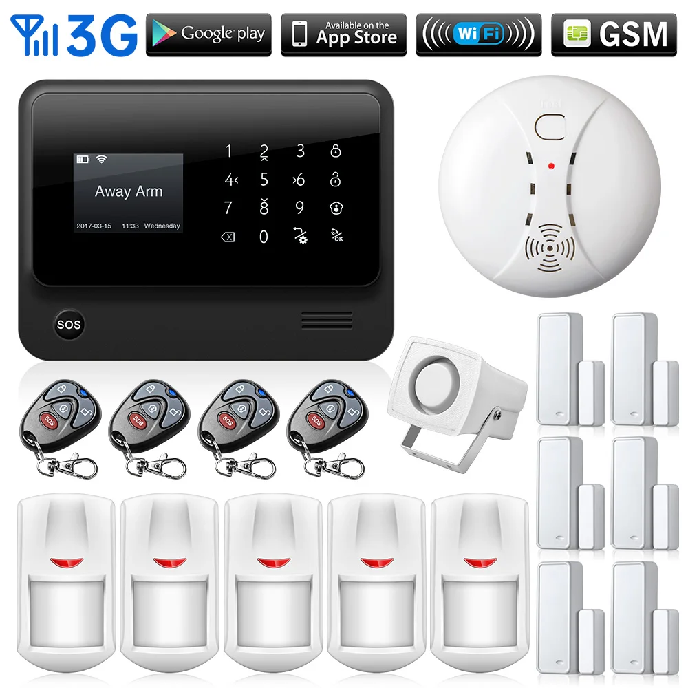 G90B беспроводная домашняя система охранной сигнализации Wi Fi 3G SIM карта GSM GPRS SMS