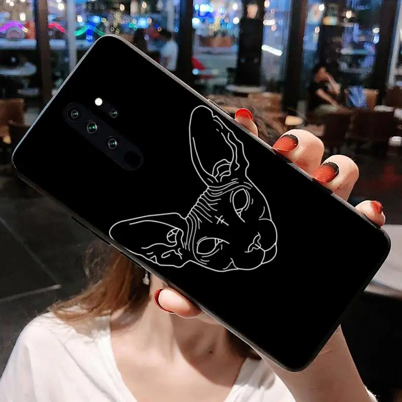 HUAGETOP Sphynx Cat Soft Rubber Phone Cover for Redmi Note 9 8 8T 8A 7 6 6A Go Pro Max Redmi 9 K20 case for xiaomi Cases For Xiaomi