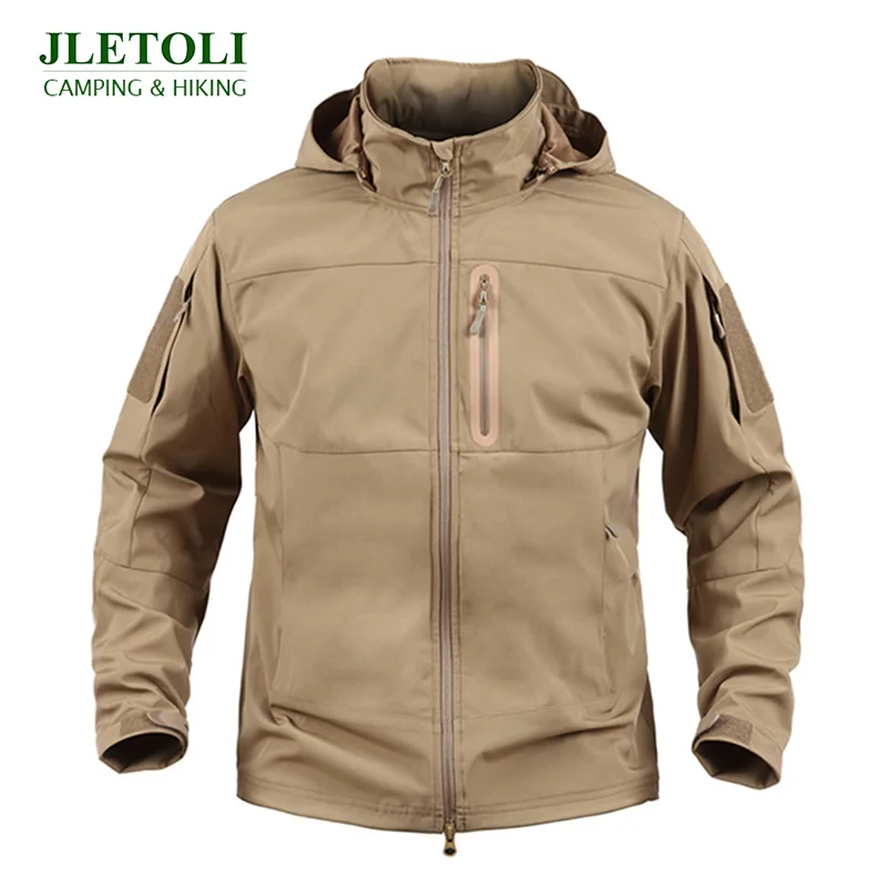 JLETOLI камуфляжная флисовая куртка водонепроницаемая военная тактическая походная куртка уличные ветровки теплое зимнее пальто для мужчин - Цвет: tuh