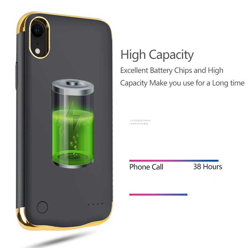 Чехол с аккумулятором для iphone 6 6s 7 8 X XS MAX XR 3500/4000/5500/6000 мАч тонкий блок питания